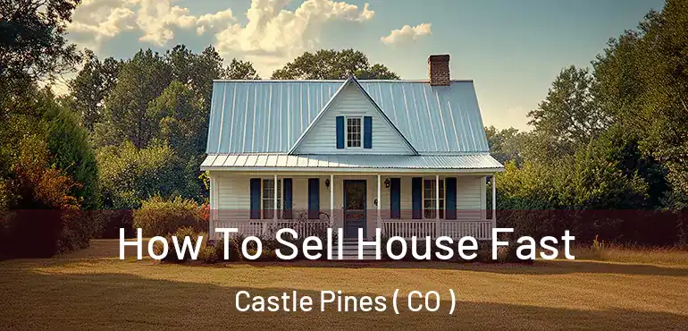  How To Sell House Fast Castle Pines ( CO )