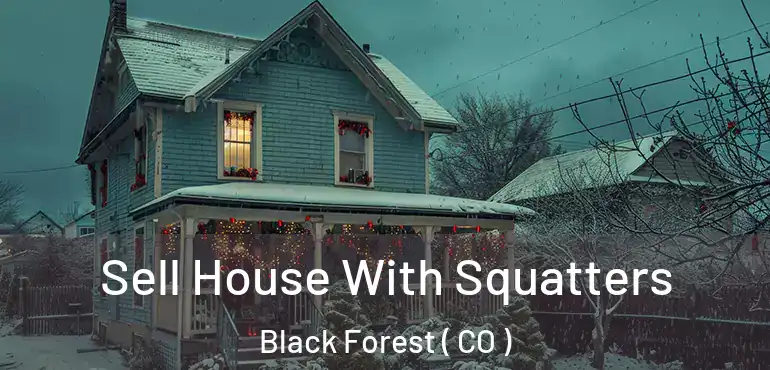  Sell House With Squatters Black Forest ( CO )